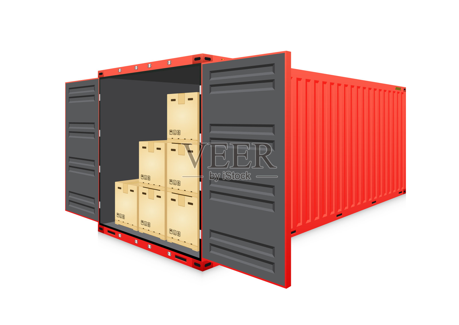 货物集装箱设计元素图片