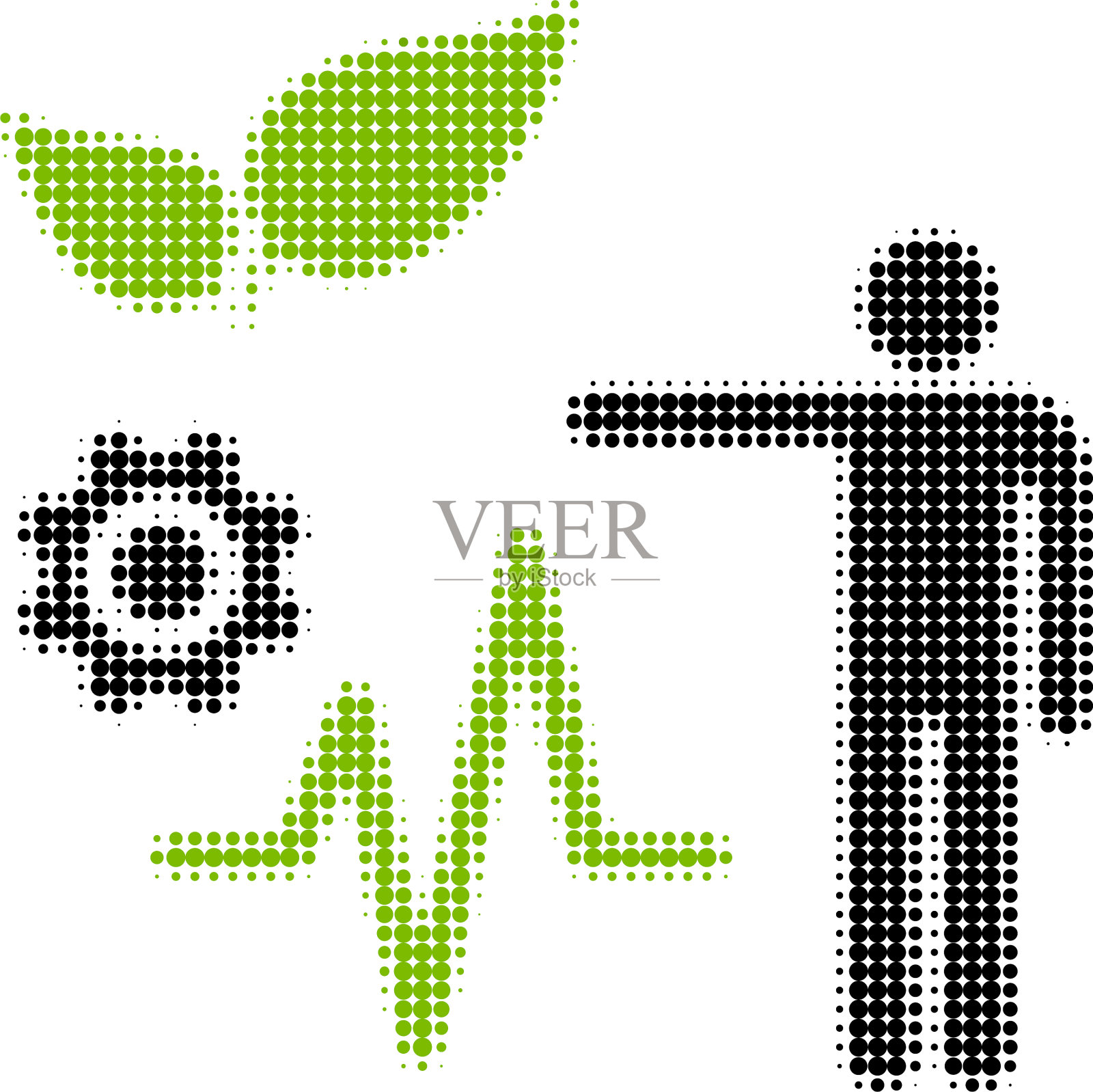 对象分析半色调图标插画图片素材