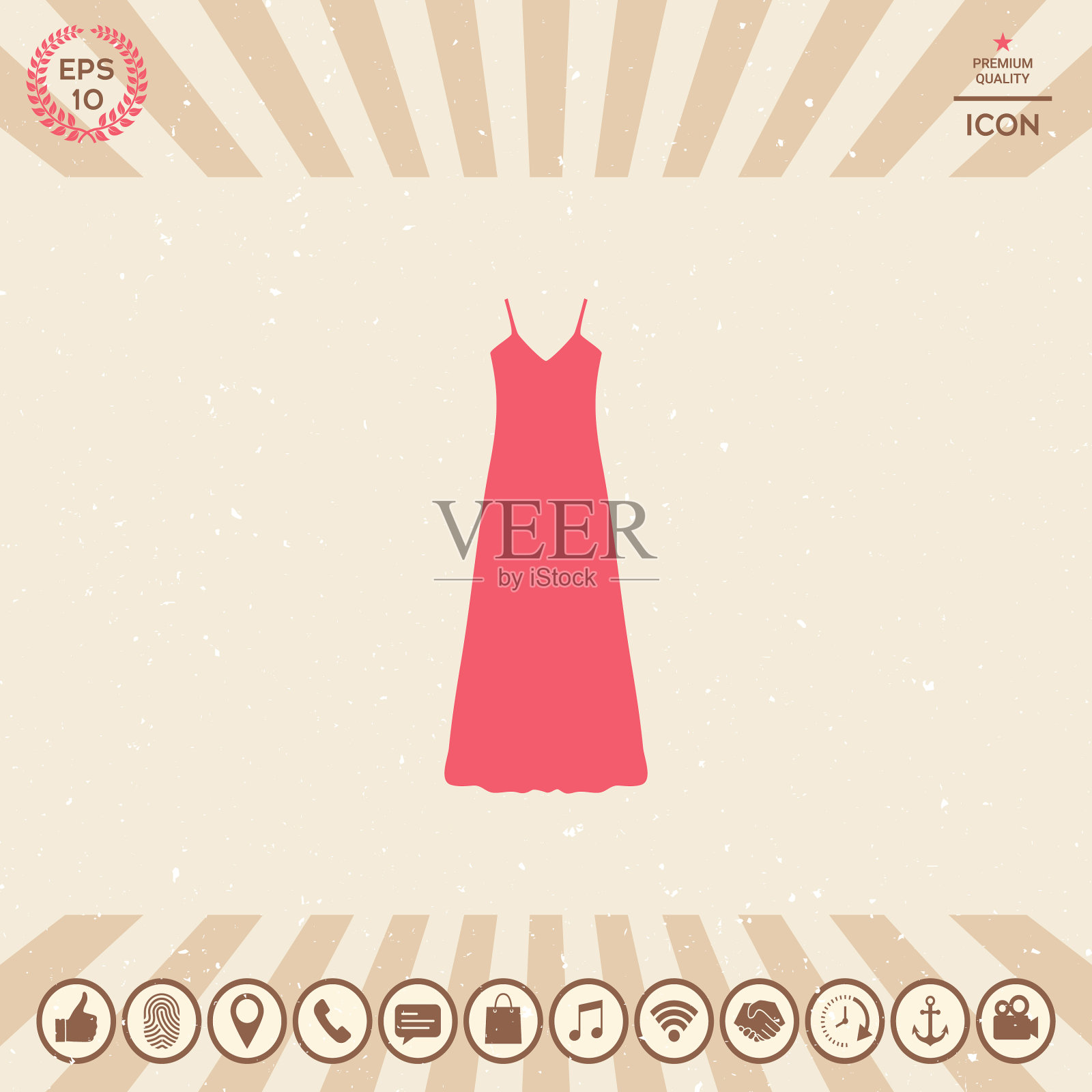 长礼服晚礼服组合或睡衣插画图片素材