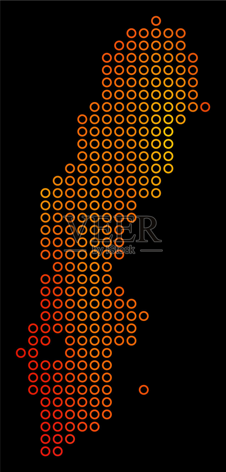 点火瑞典地图插画图片素材