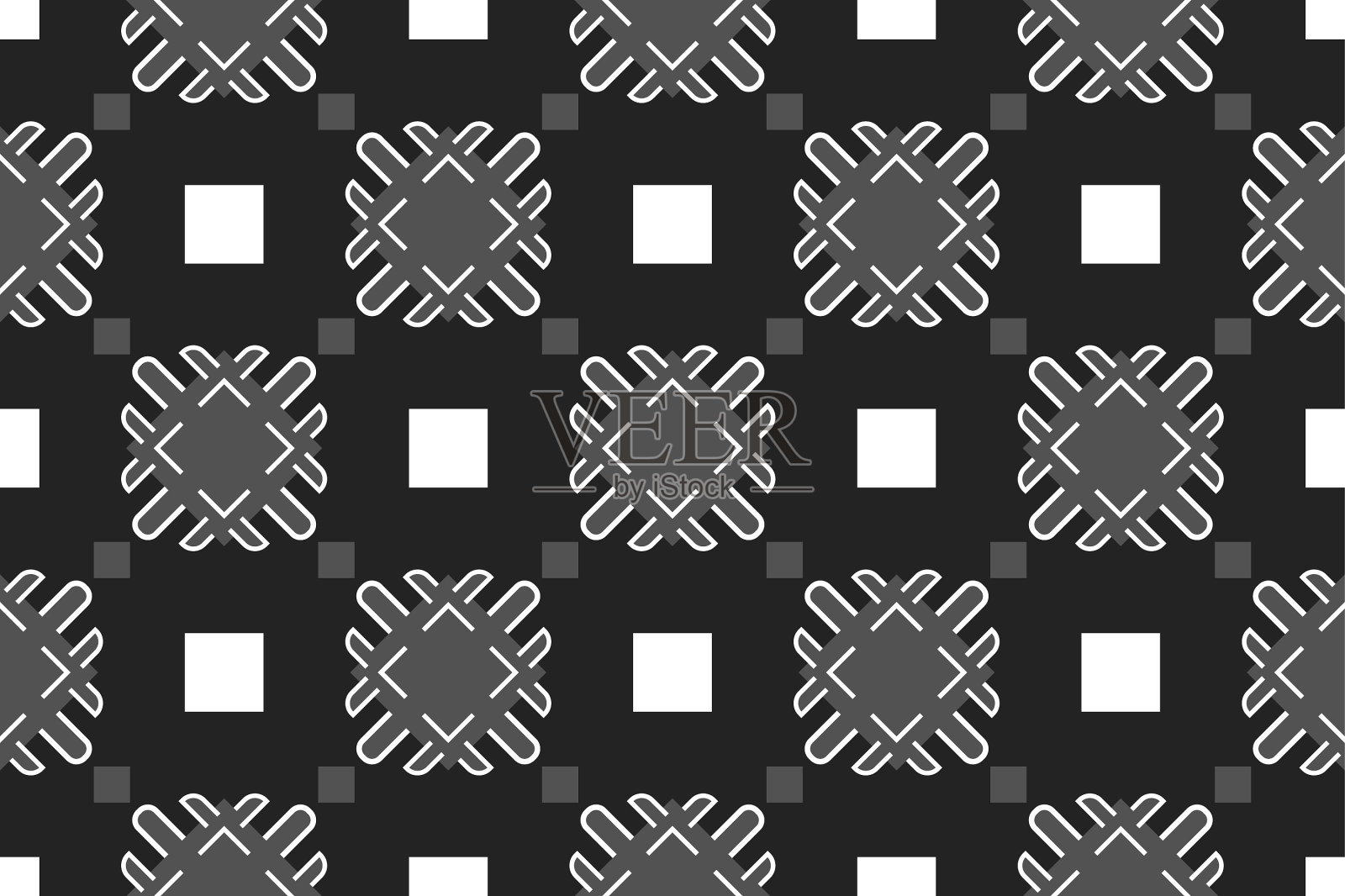 无缝几何图案形状的白灰色插画图片素材