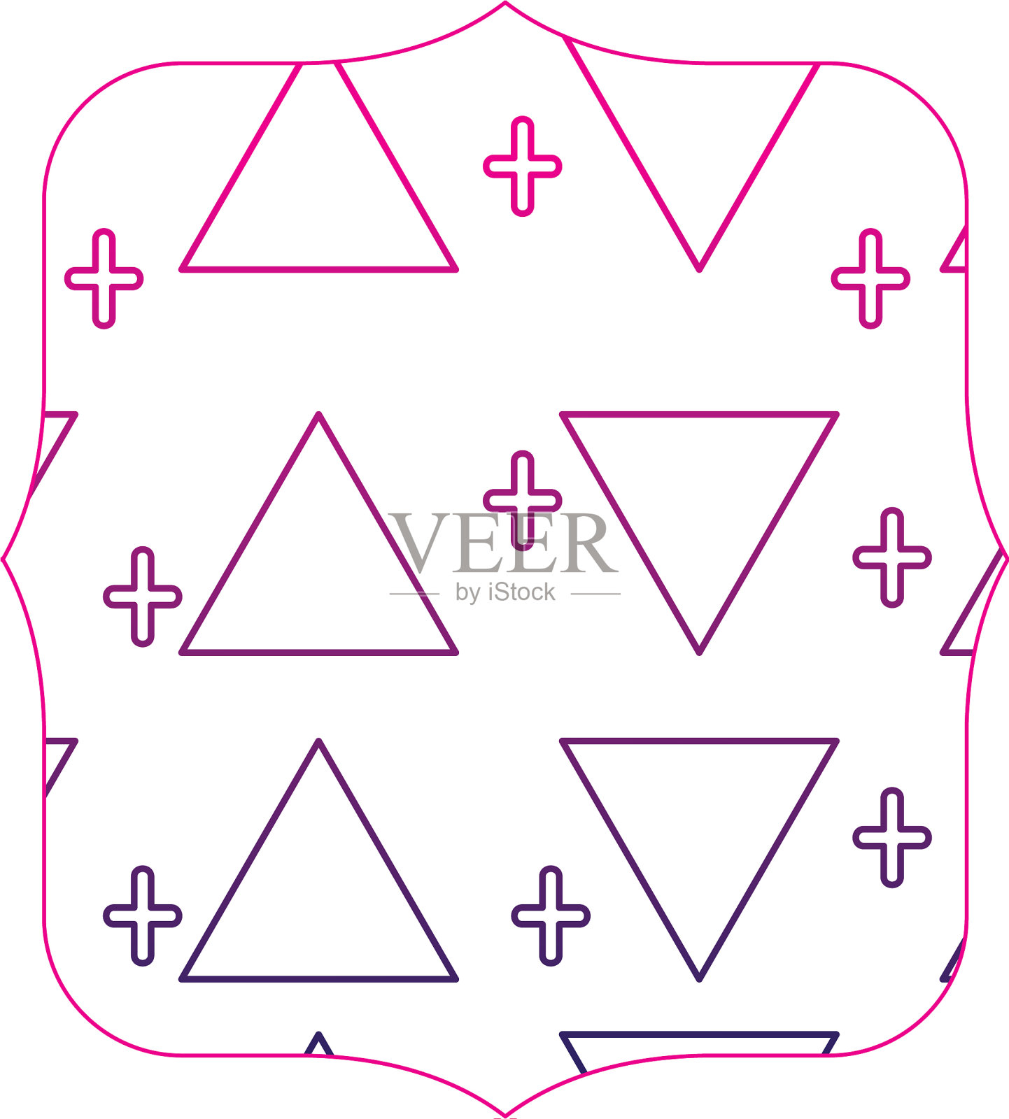 颜色线方形与孟菲斯风格的几何设计元素图片