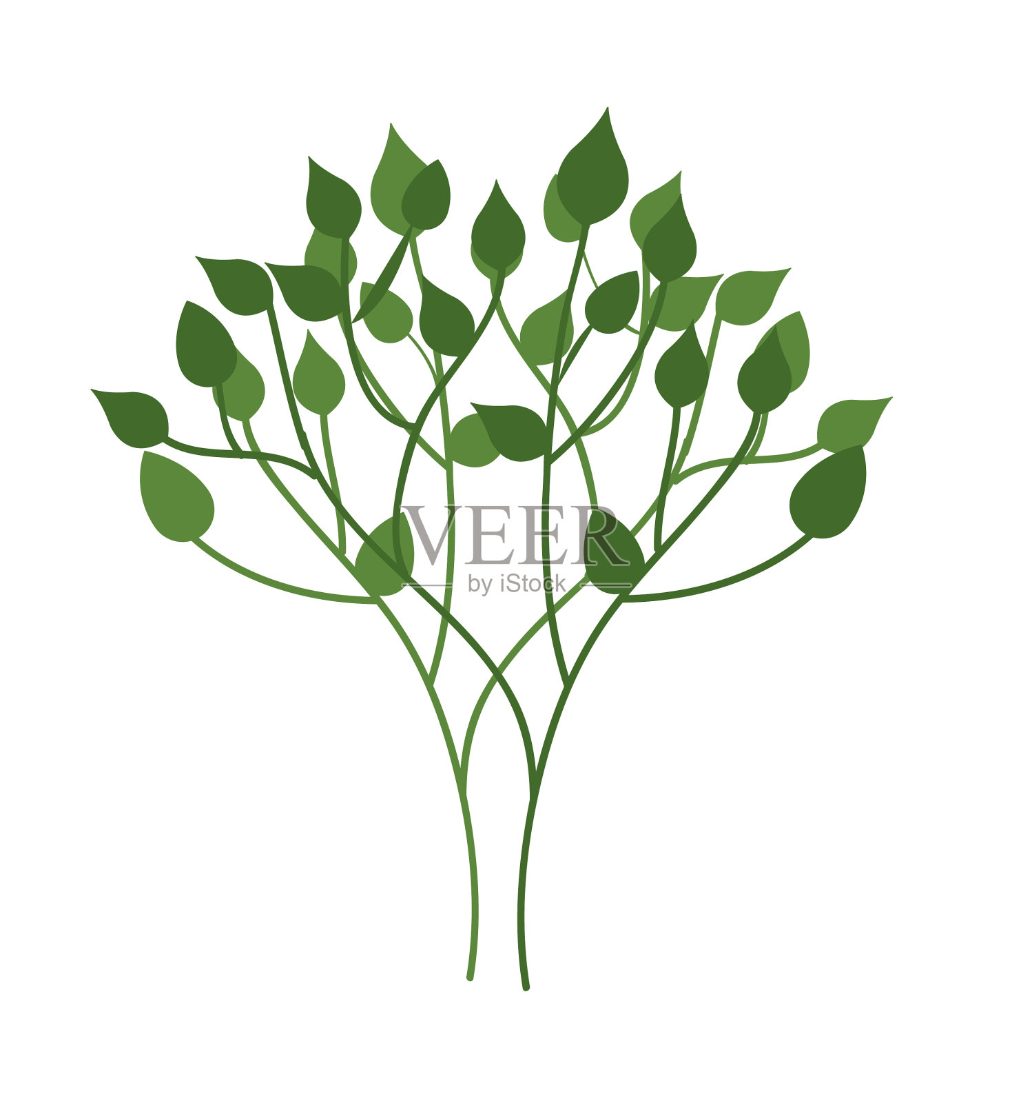 叶子植物装饰图标设计元素图片