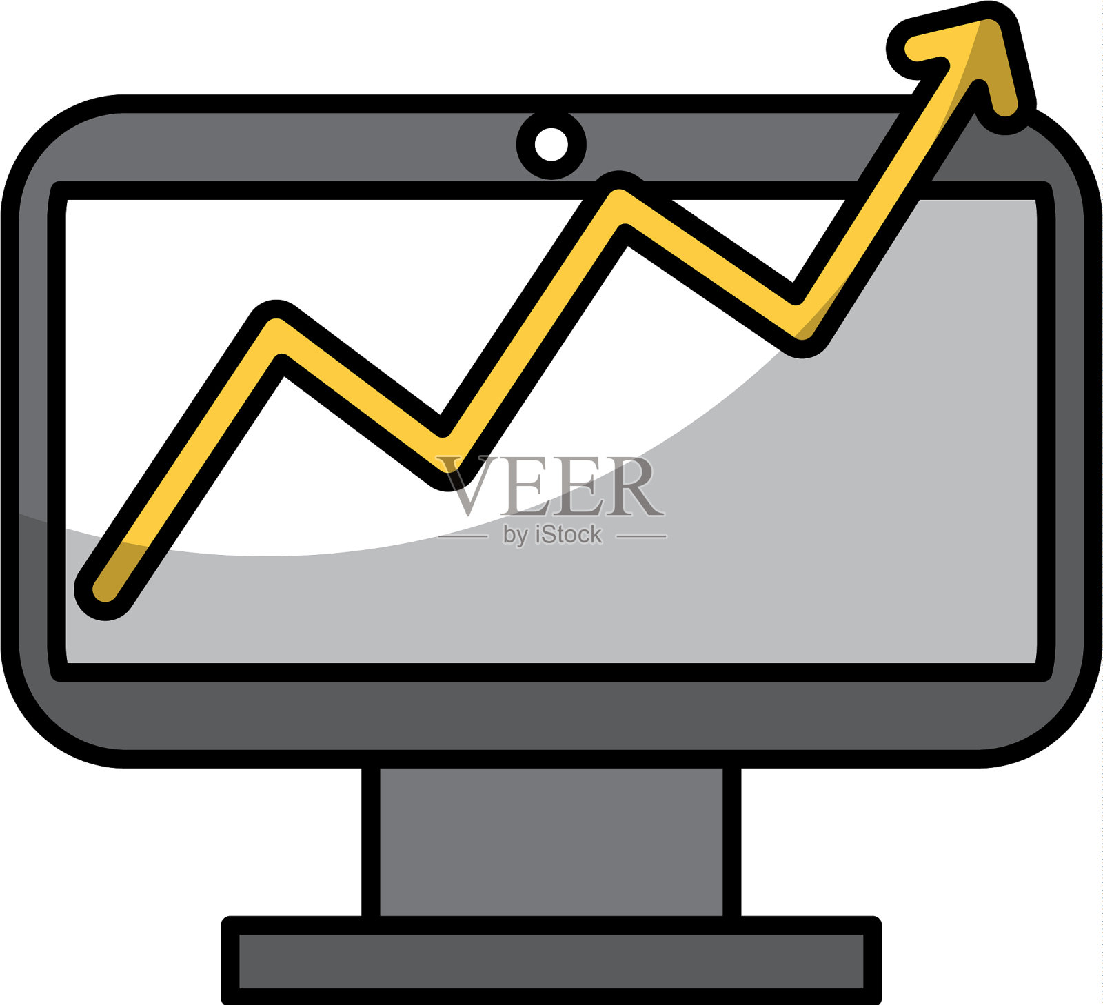 用统计数据监控计算机插画图片素材