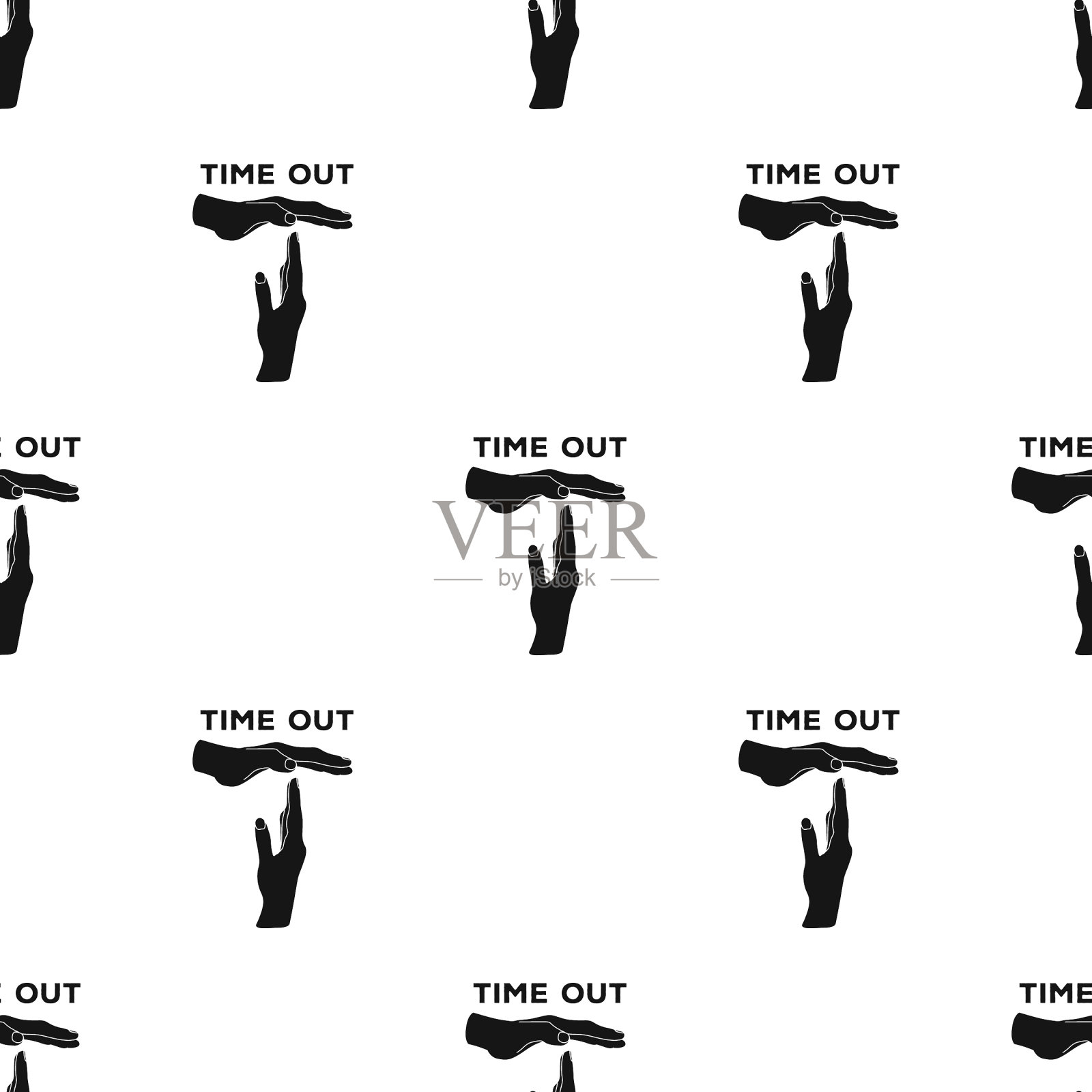 手势的一个时间超过篮球单一图标插画图片素材