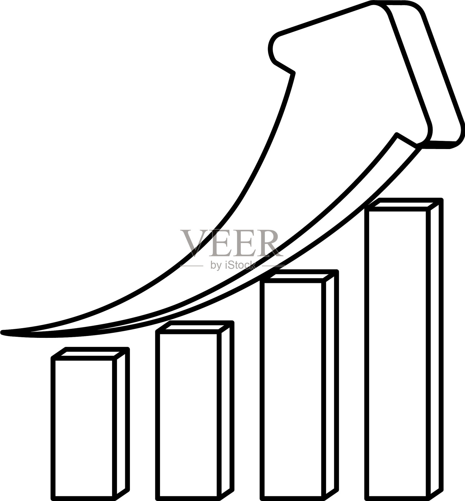 箭头上增加插画图片素材