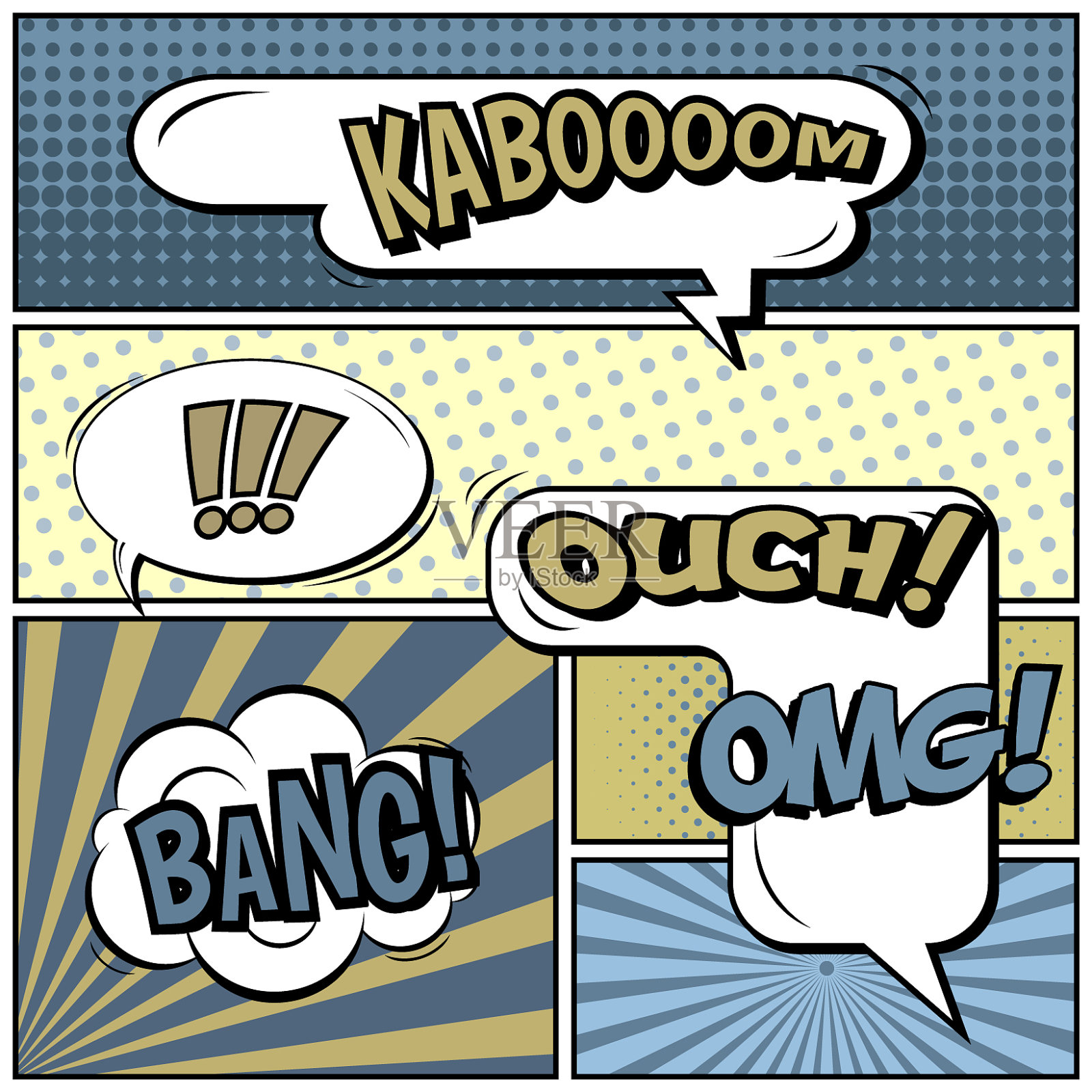 抽象创意概念漫画波普艺术设计元素图片