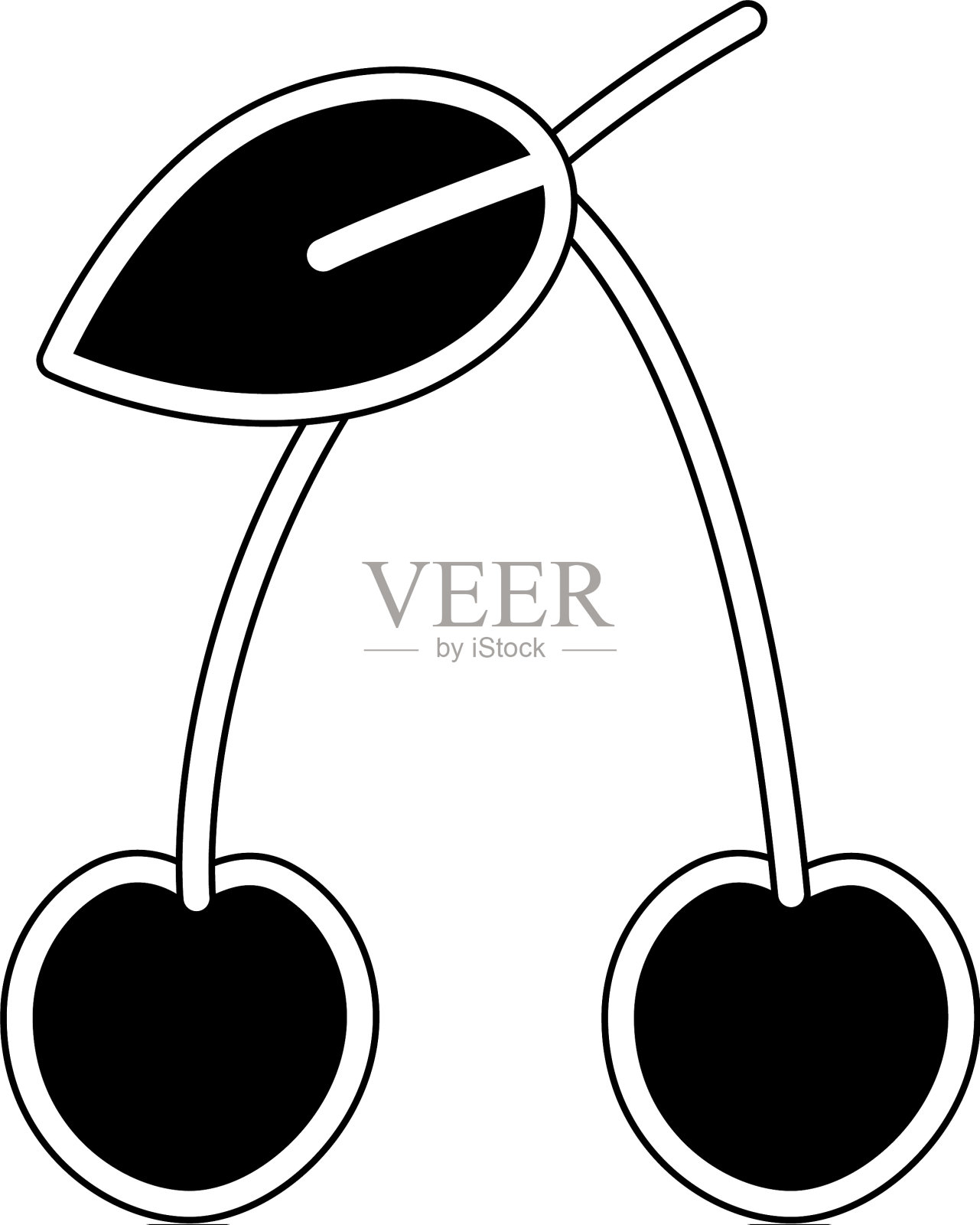 孤立的樱桃设计设计元素图片