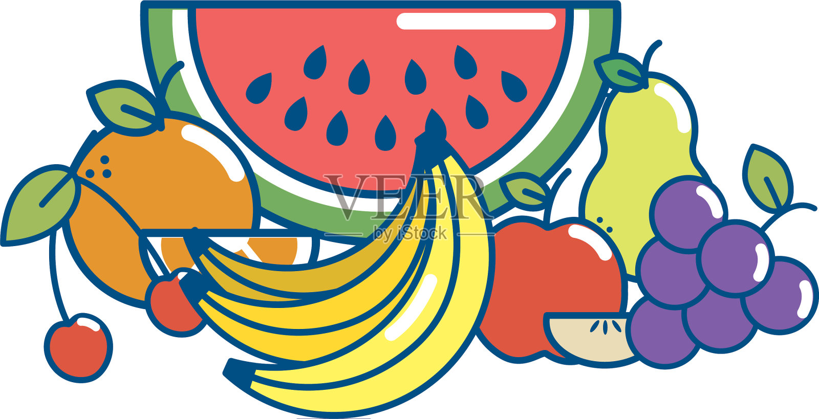 孤立的水果设计设计元素图片