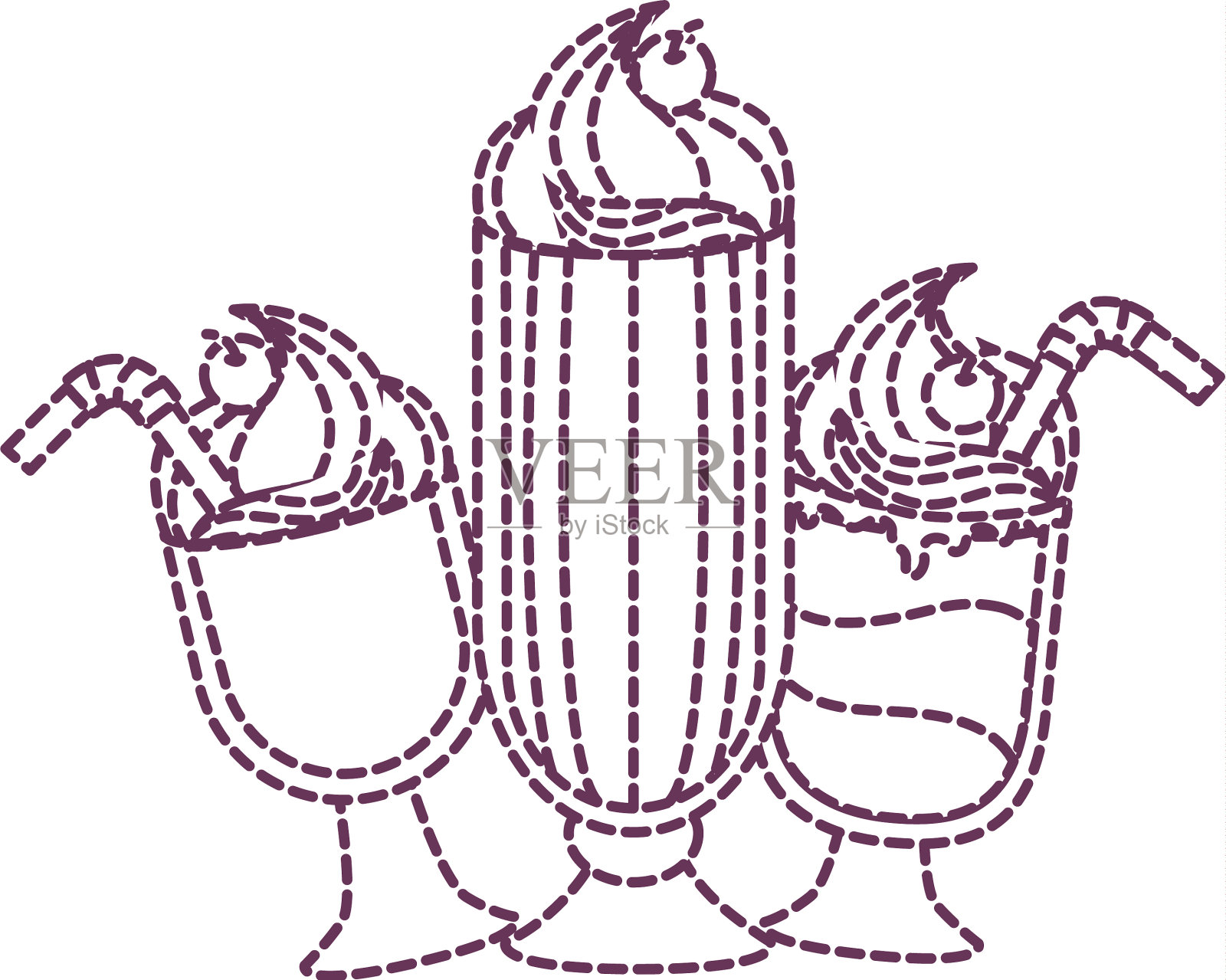 孤立的奶昔设计插画图片素材