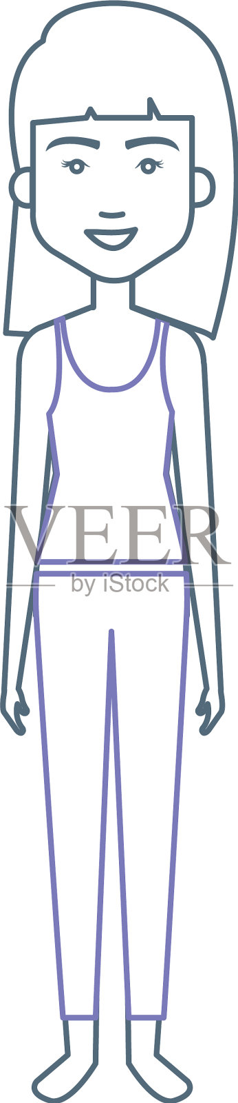 美女头像插画图片素材