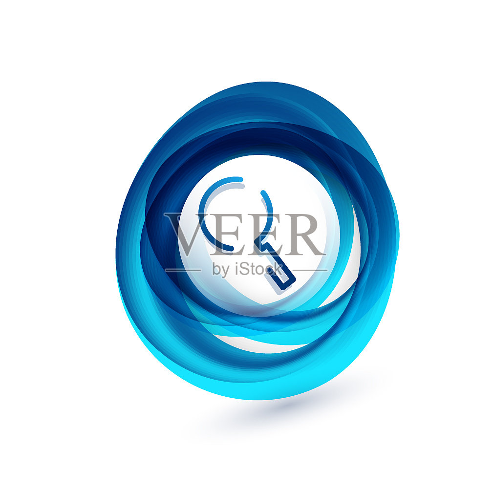 搜索放大网页按钮放大图标现代设计元素图片