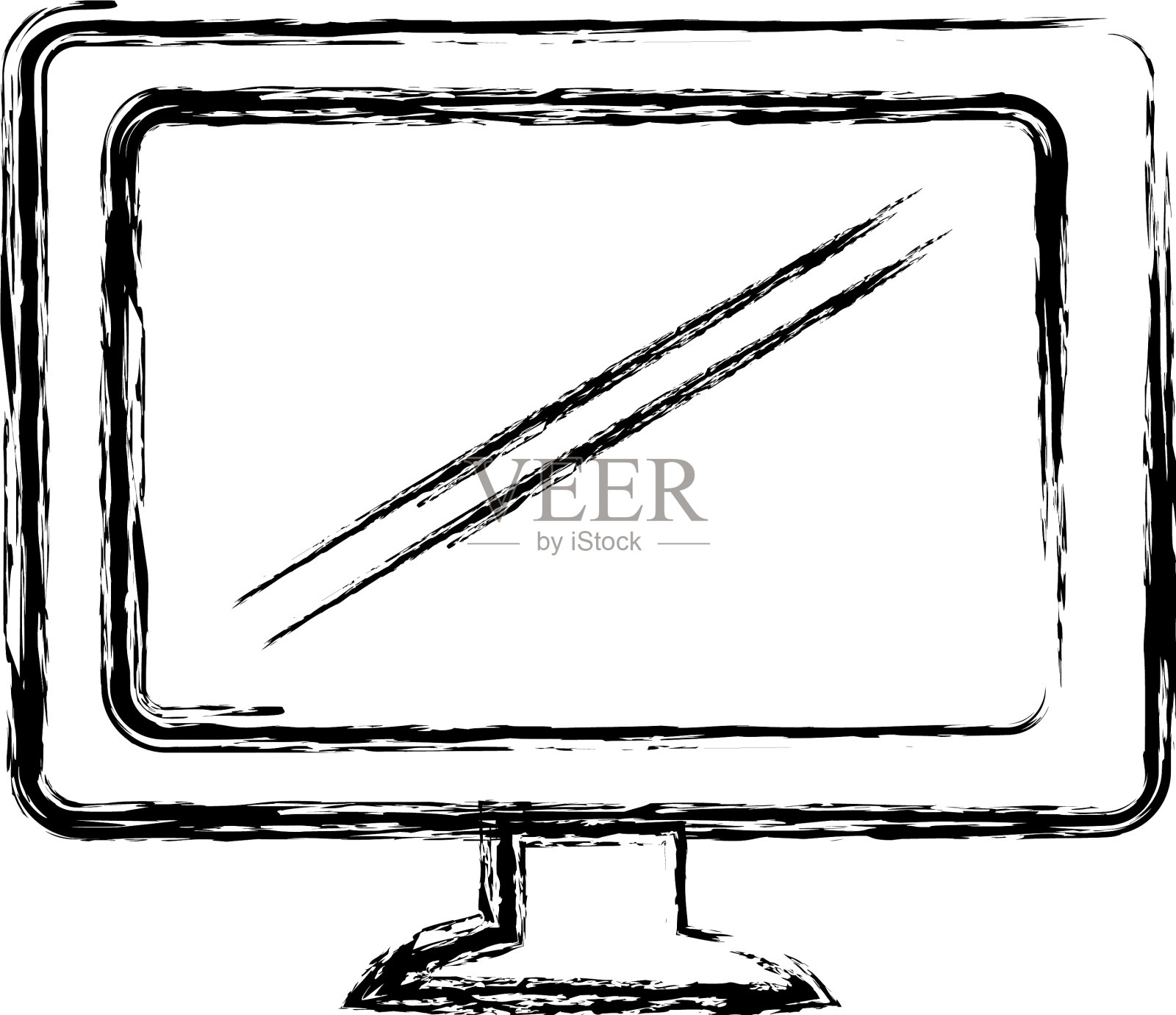 计算机显示隔离图标插画图片素材