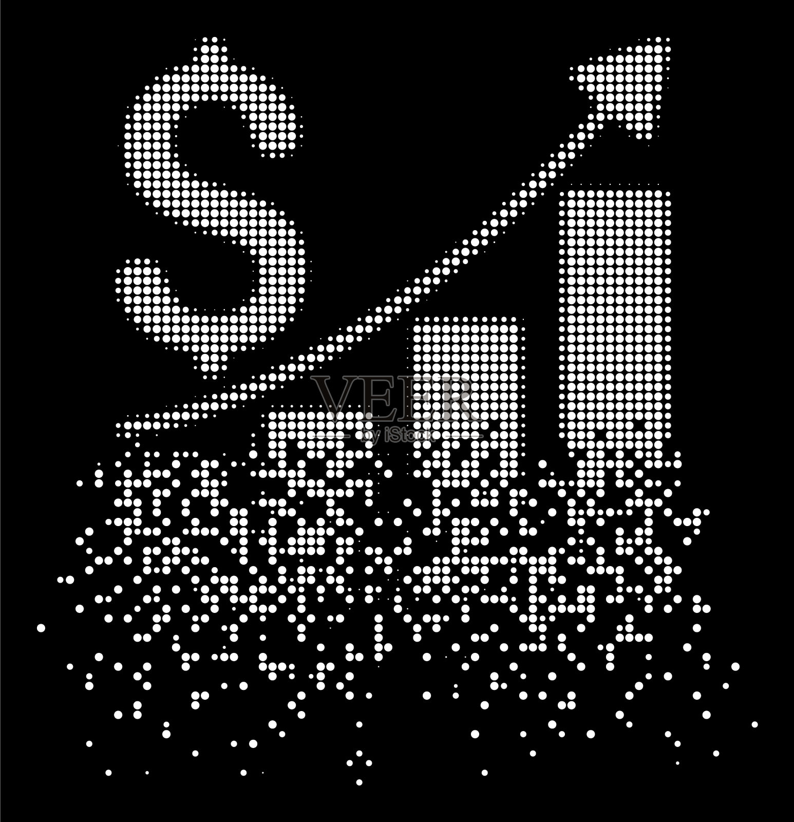 亮灰点状半色调销售增长图插画图片素材