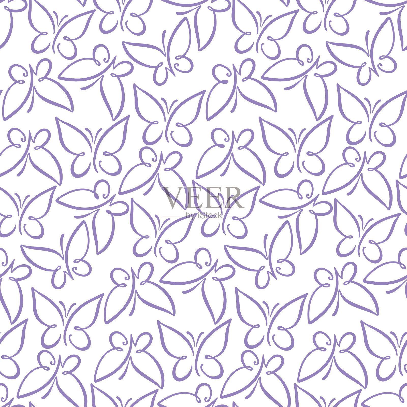 蝴蝶图案抽象无缝背景插画图片素材