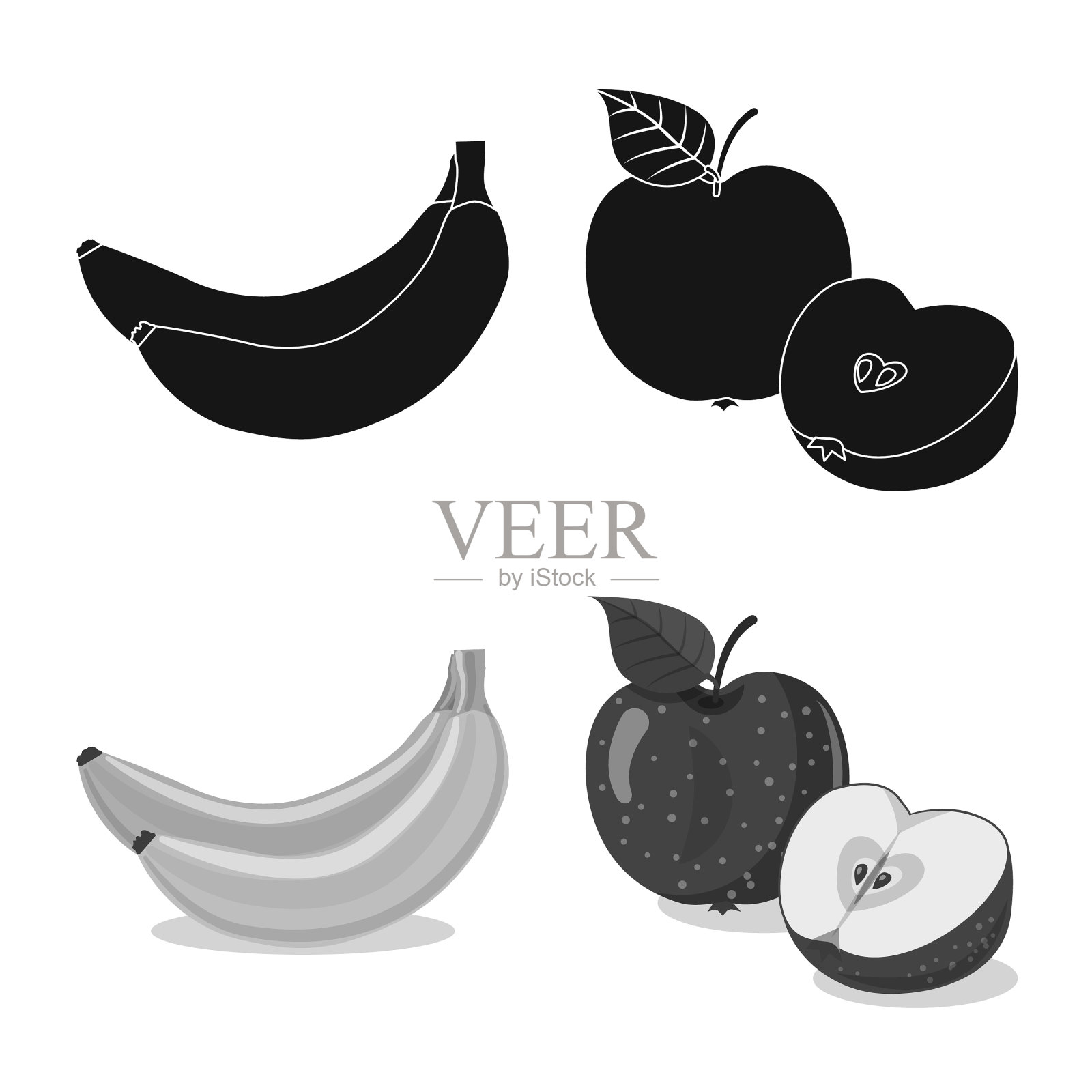 蔬菜和水果符号插画图片素材