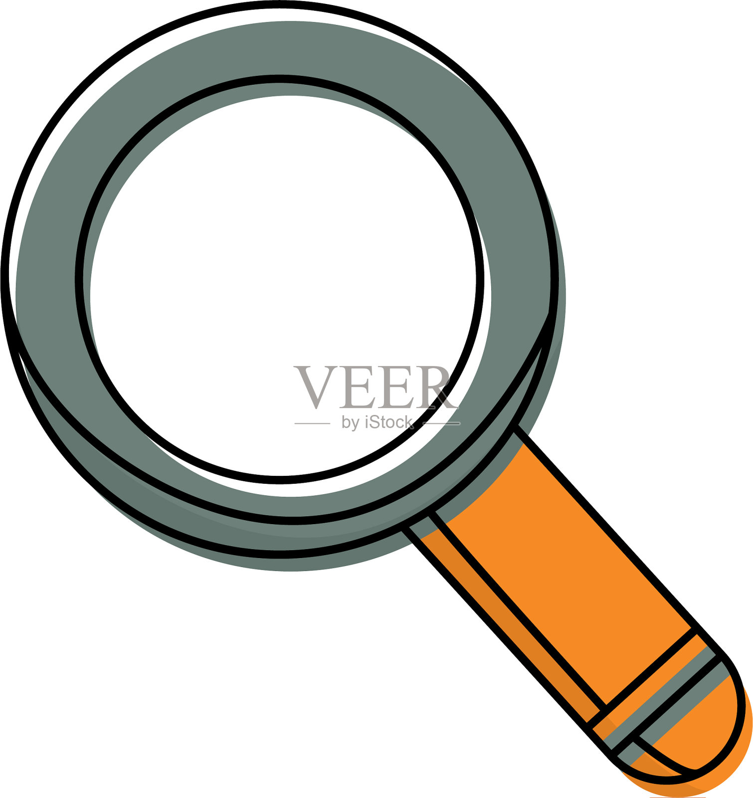 放大镜涂鸦插画图片素材