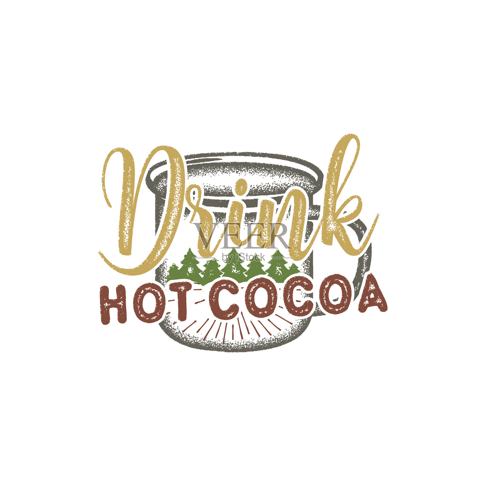 复古手绘圣诞印刷标签设计元素图片