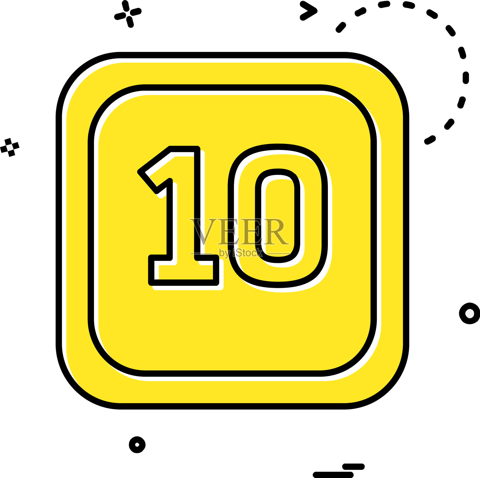 10日日历图标设计插画图片素材