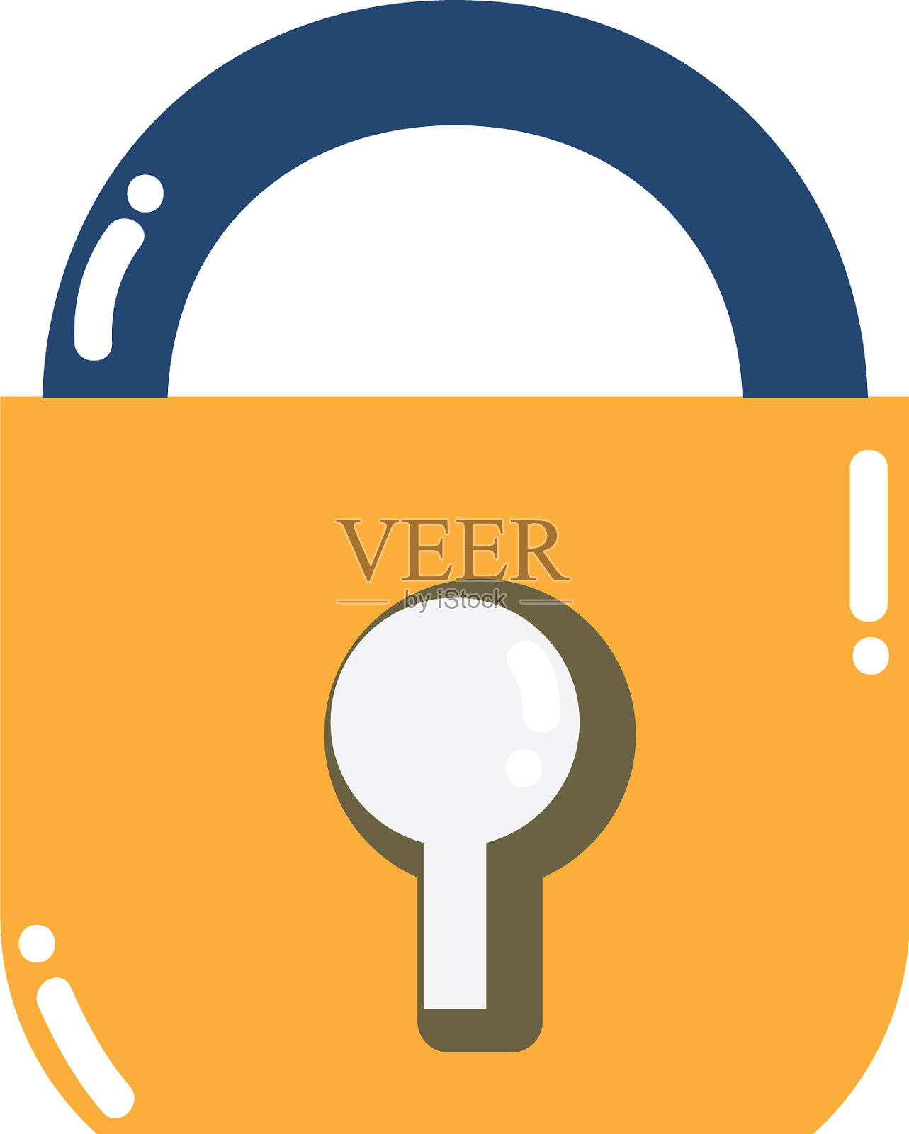 孤立的挂锁设计插画图片素材