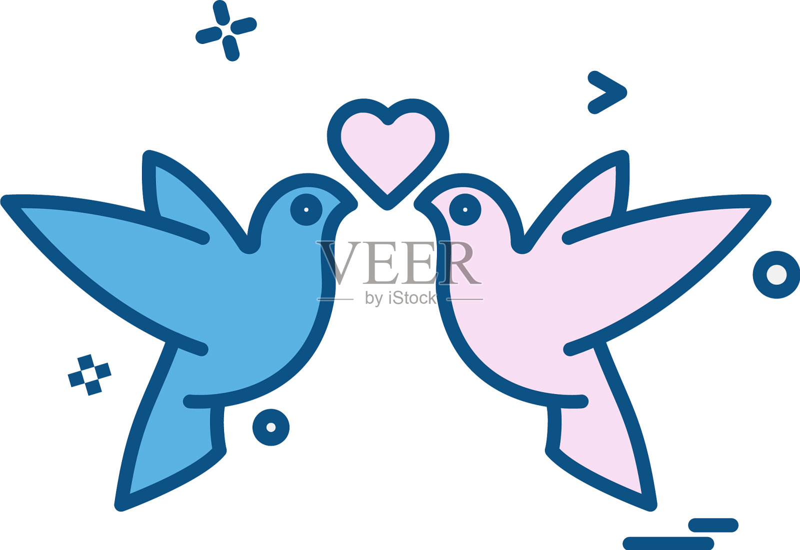 情人节图标设计插画图片素材