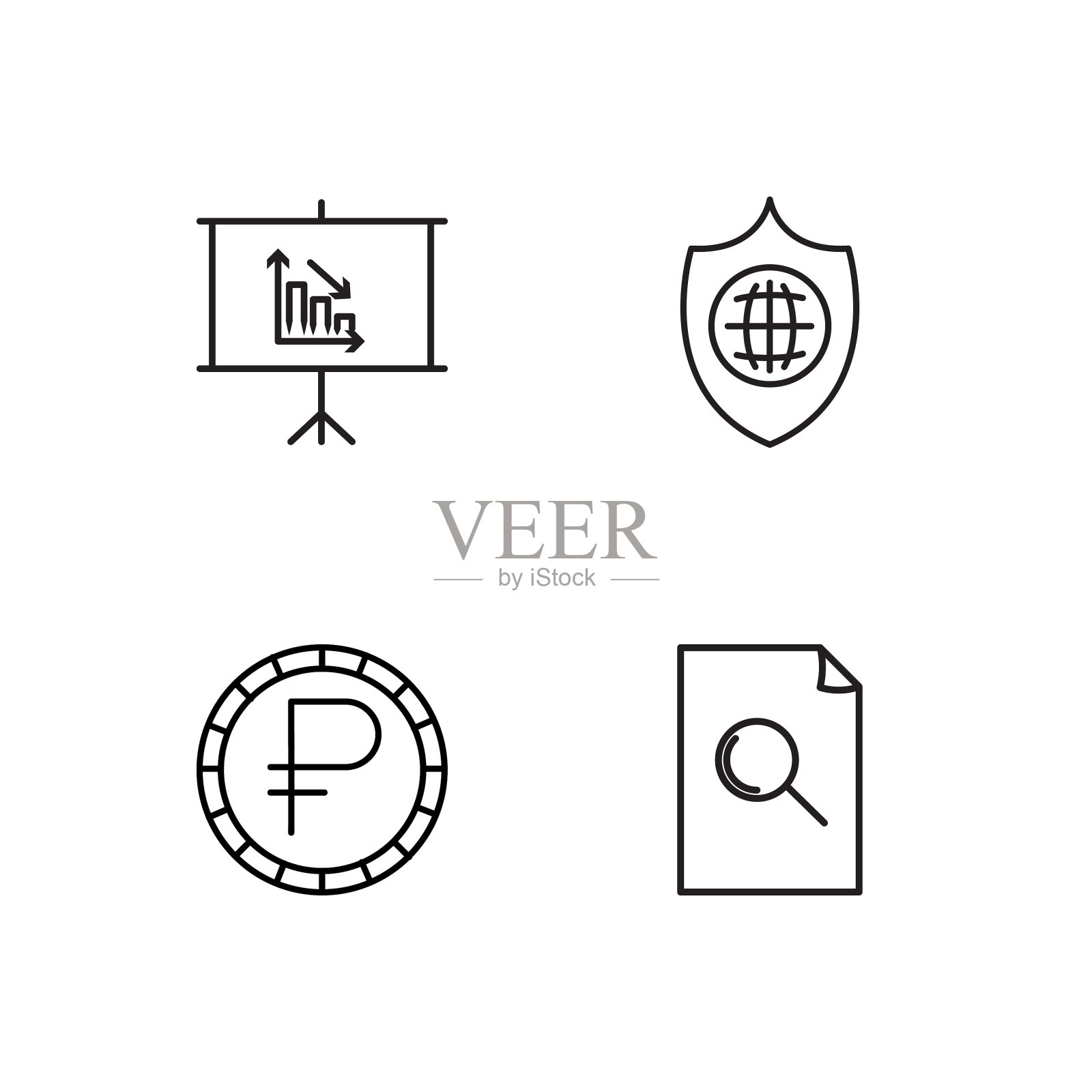 业务简单概述图标集图标素材