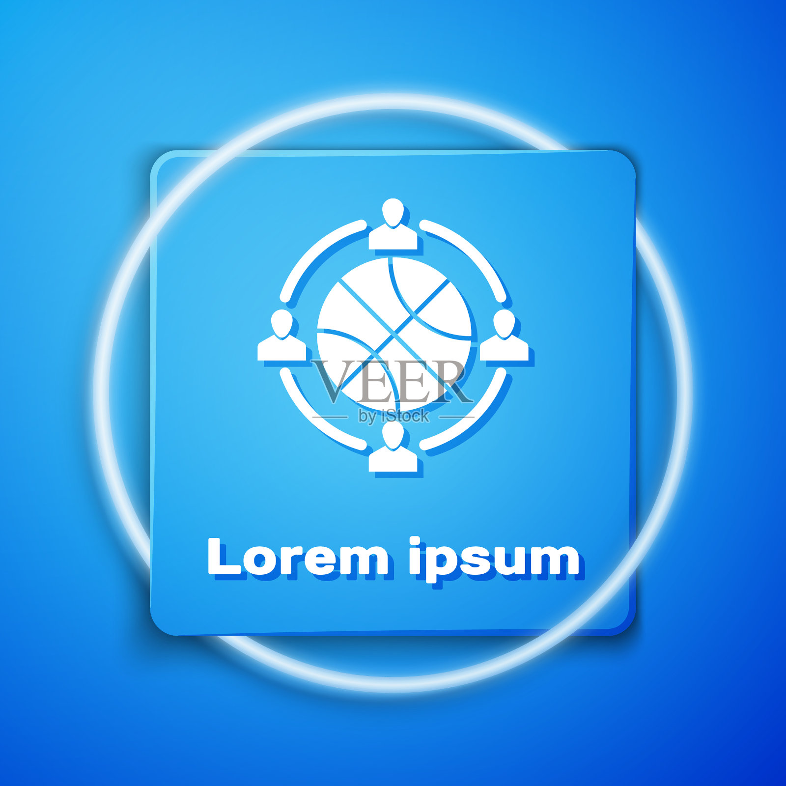 白色钟内篮球的图标图标素材