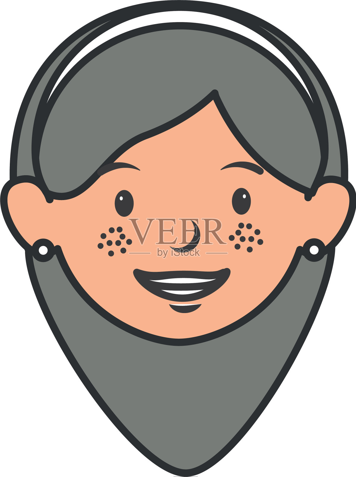 美女头像人物插画图片素材