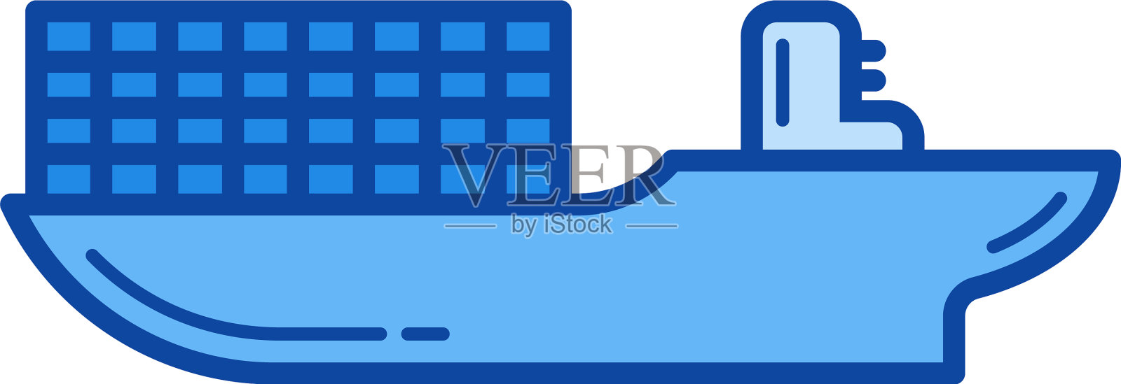 货船航线图标设计元素图片