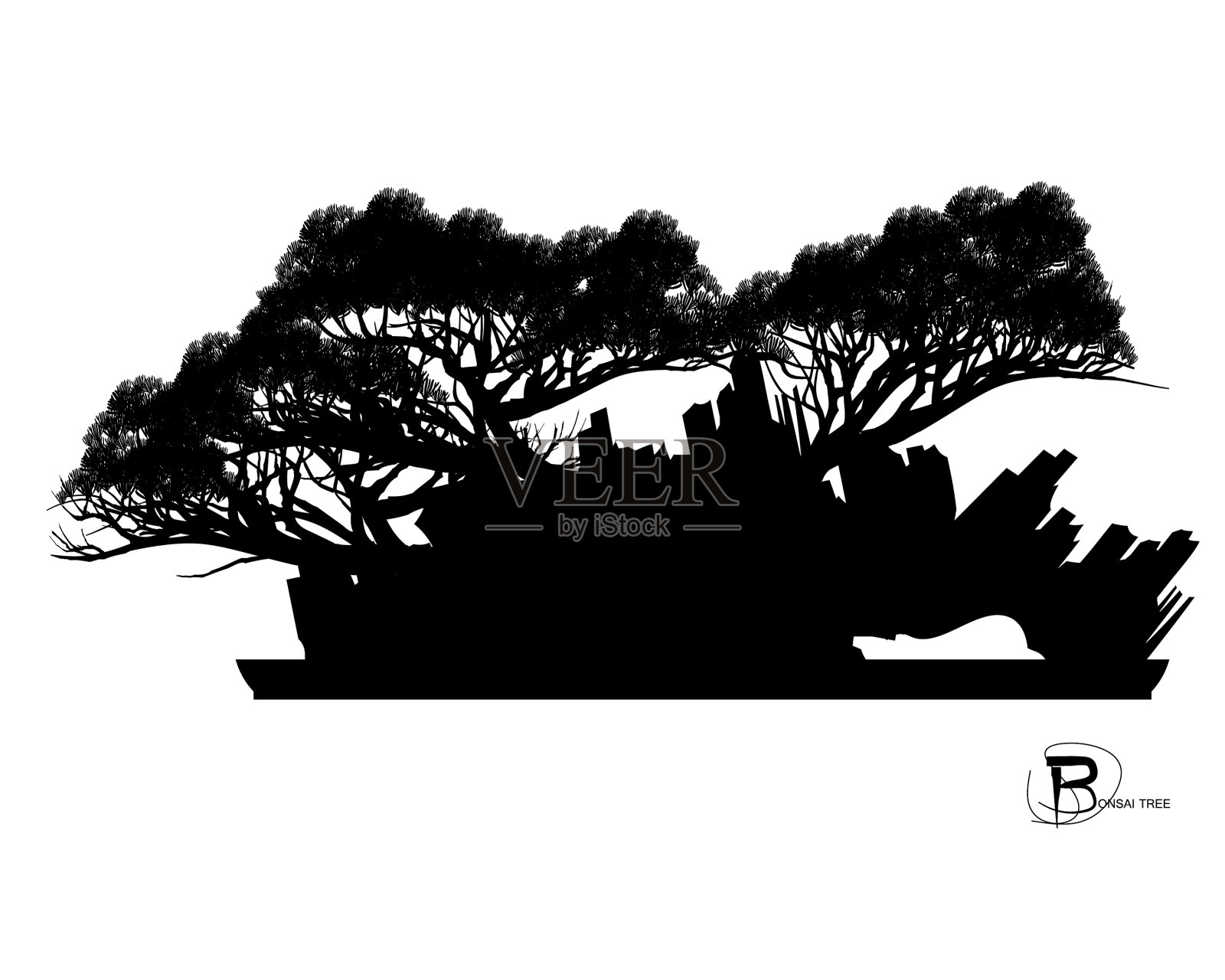 盆景树插画图片素材