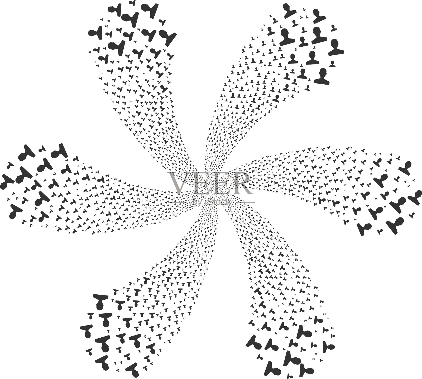 客户离心烟花插画图片素材