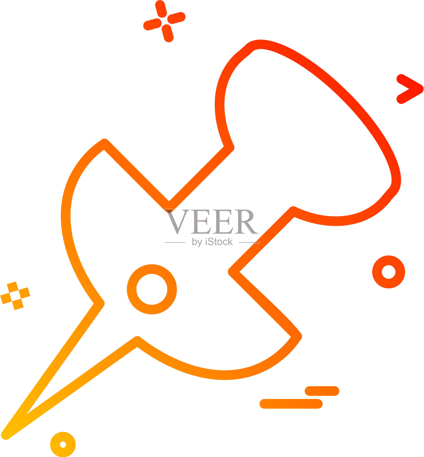 纸针图标设计插画图片素材