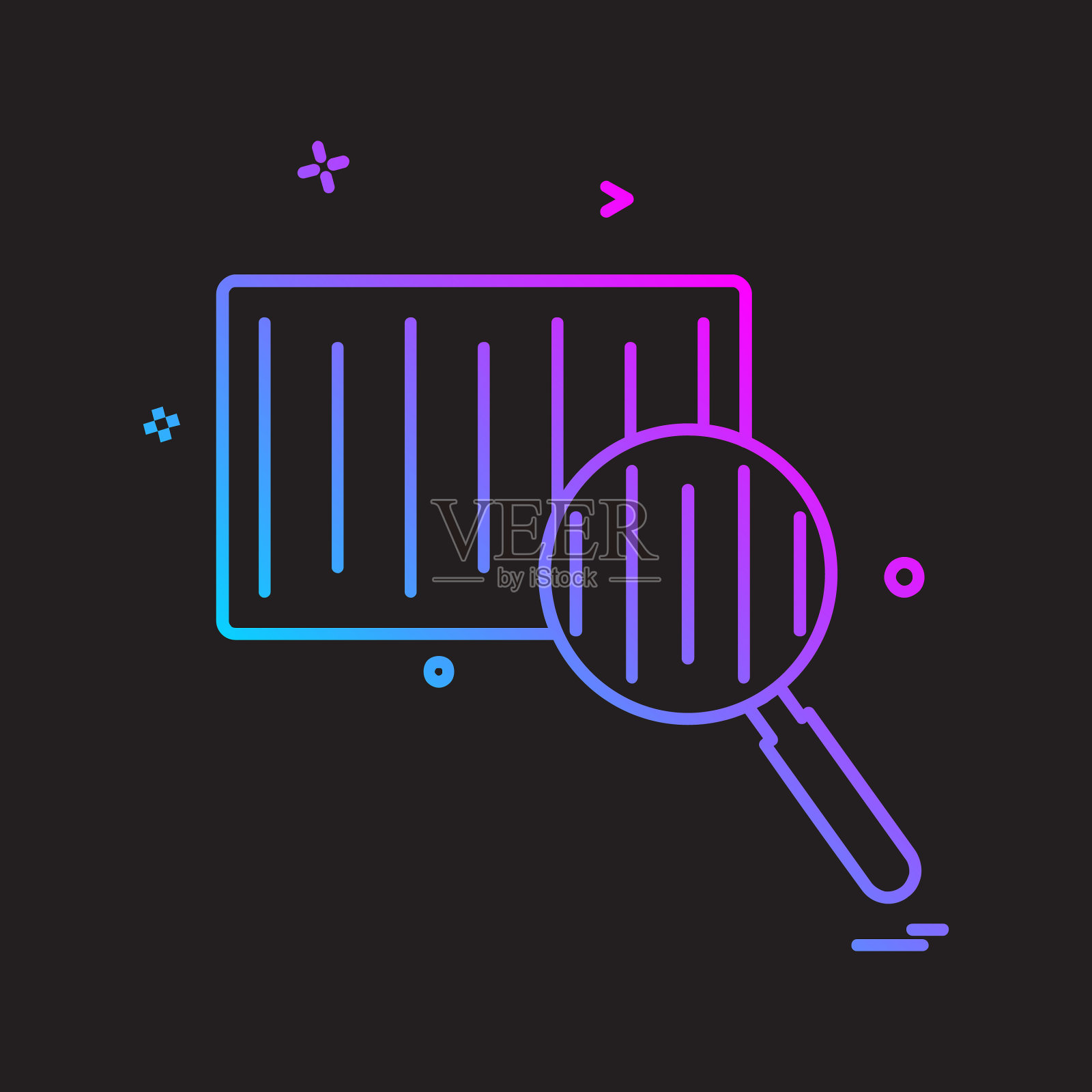 条码扫描仪图标设计插画图片素材