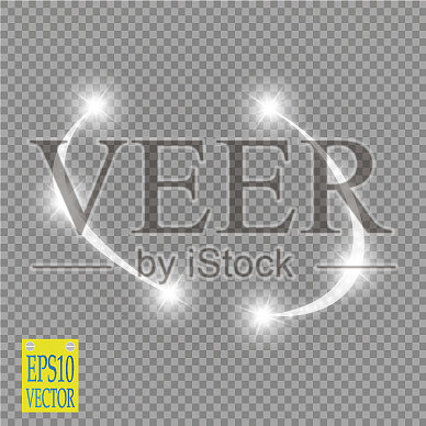 抽象的豪华灯耀斑半圆形和火花插画图片素材