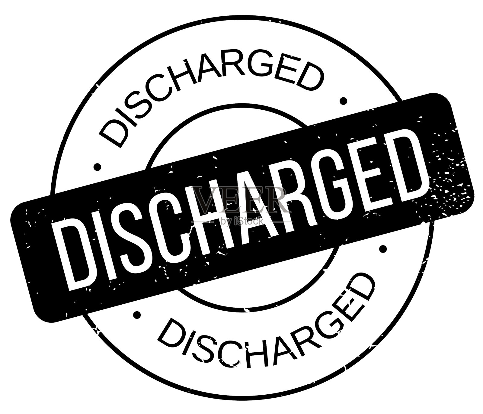 出院橡皮图章插画图片素材