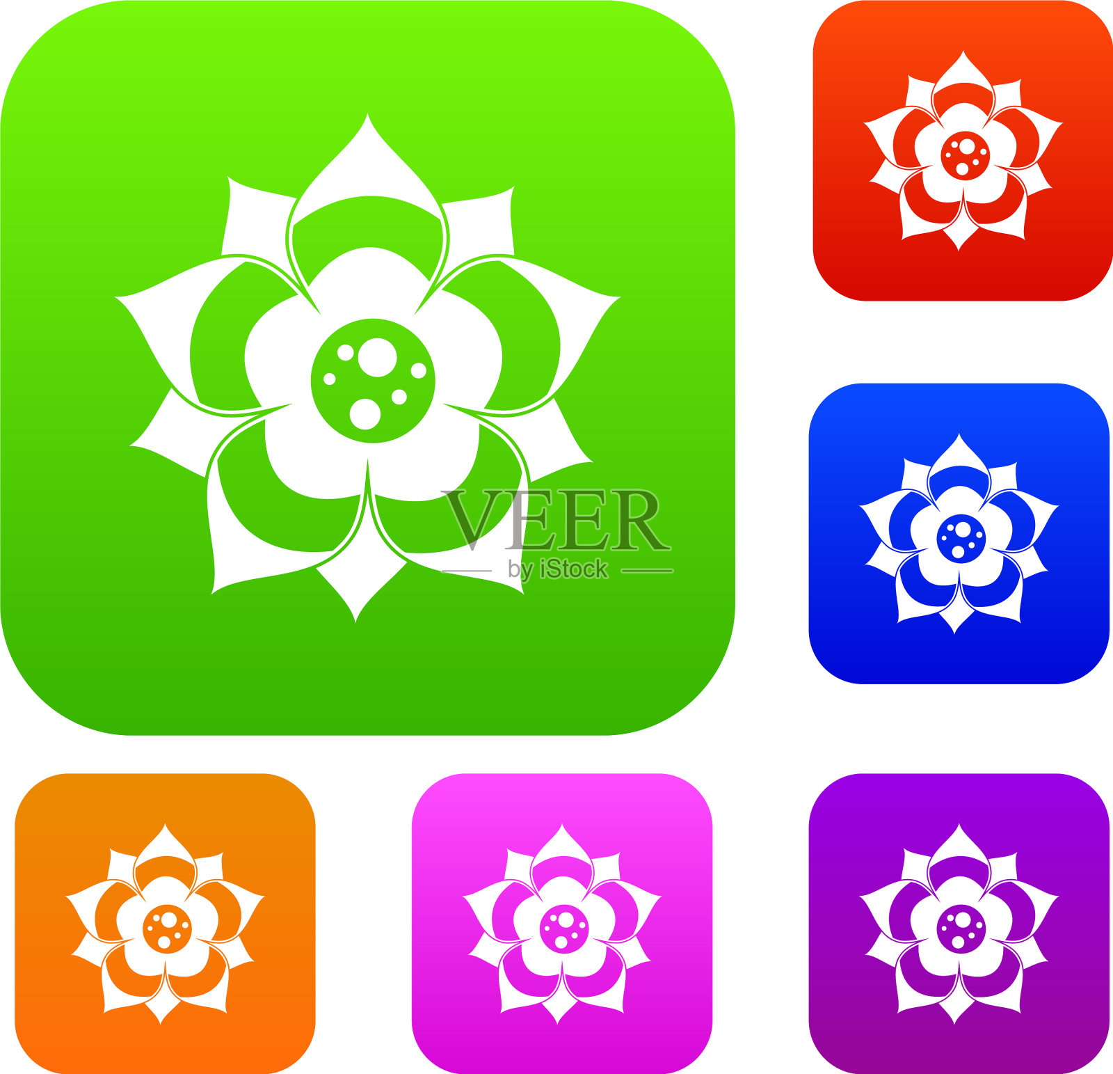 套装彩色集图标素材