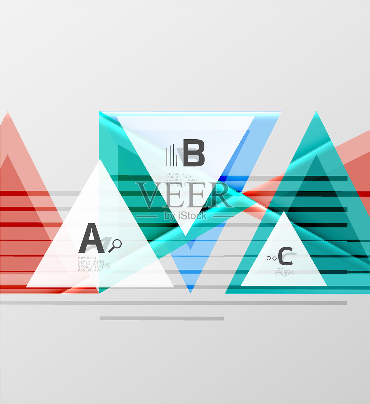 彩色三角形背景设计插画图片素材