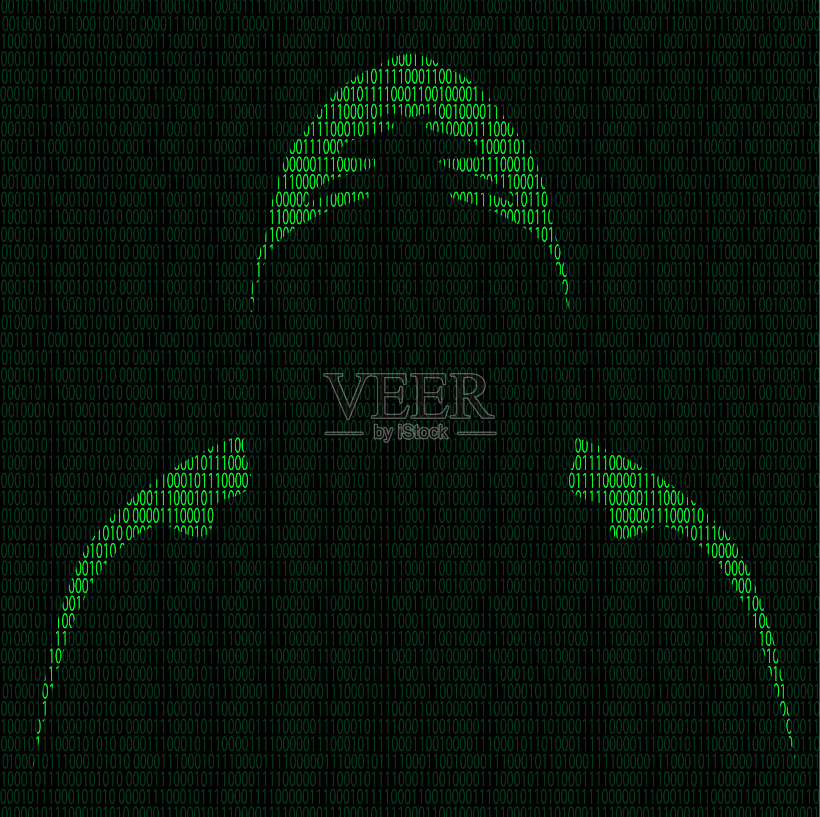 黑客剪影插画图片素材