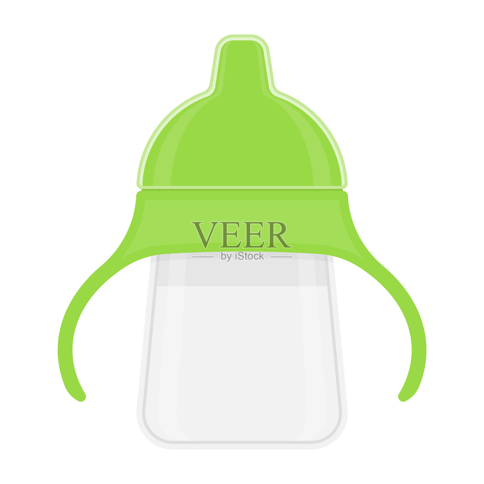 婴儿吸管杯孤立在白色设计元素图片