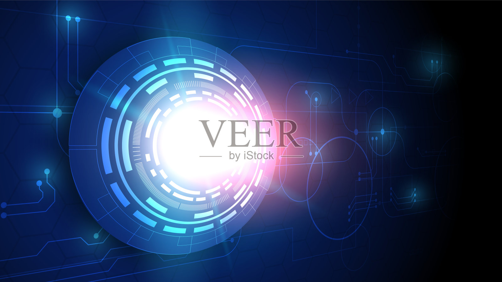 高科技数字数据连接系统插画图片素材