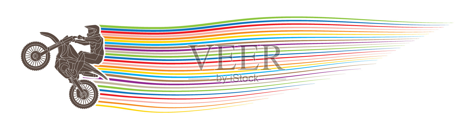 自由式摩托车越野赛飞行技巧设计元素图片