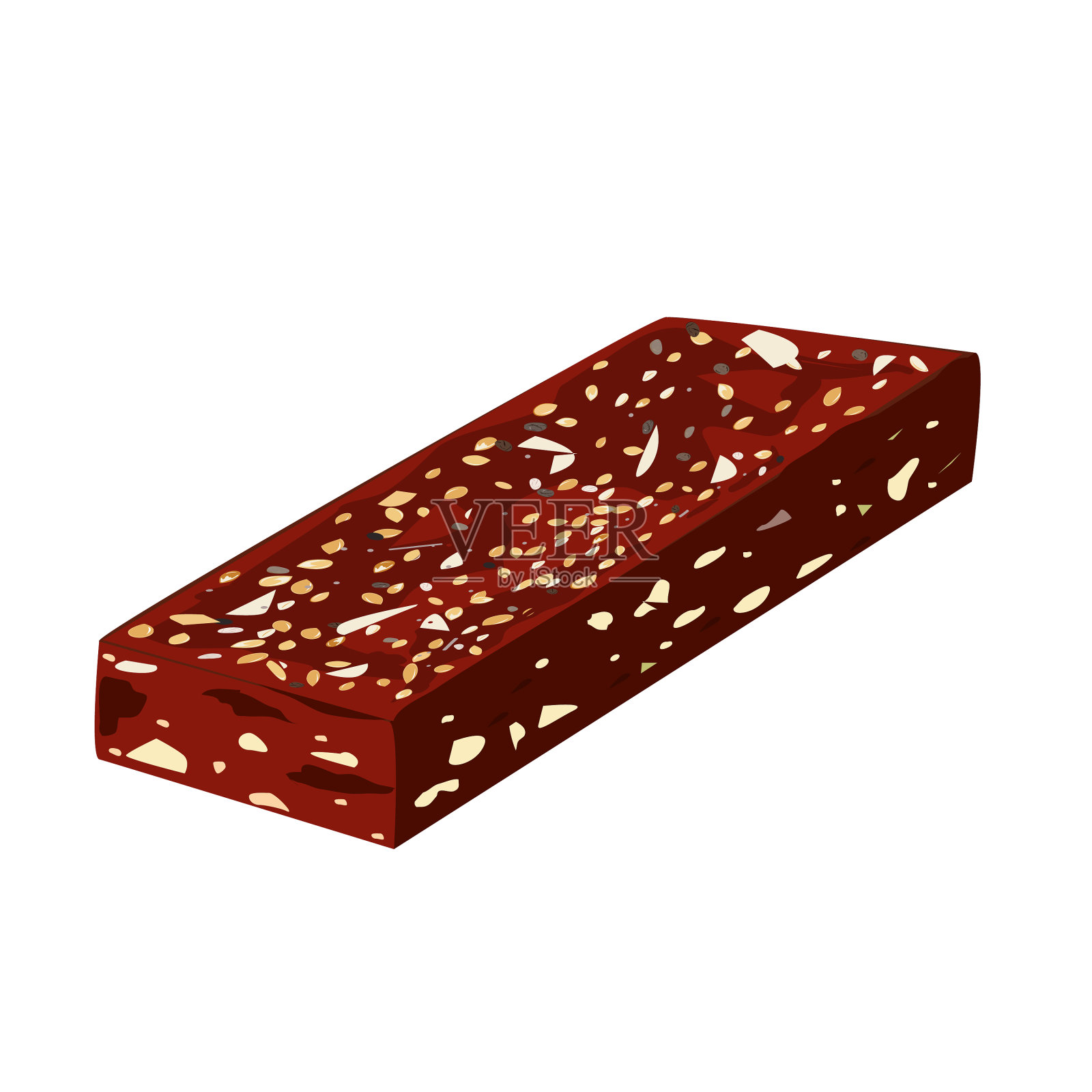 燕麦棒与坚果和干果分离设计元素图片