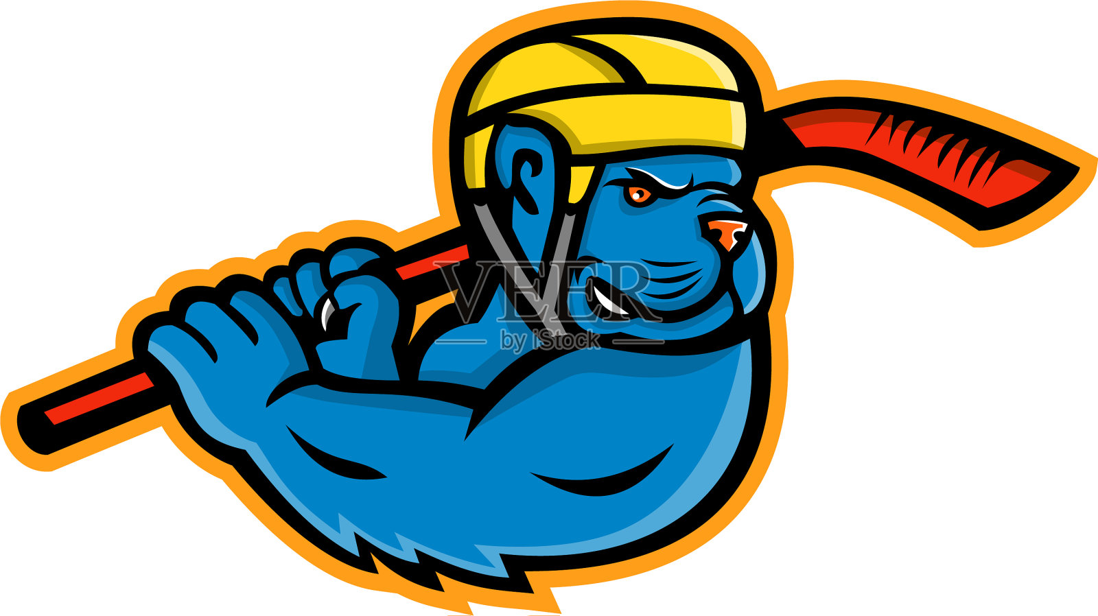 美国冰球恶霸吉祥物设计元素图片