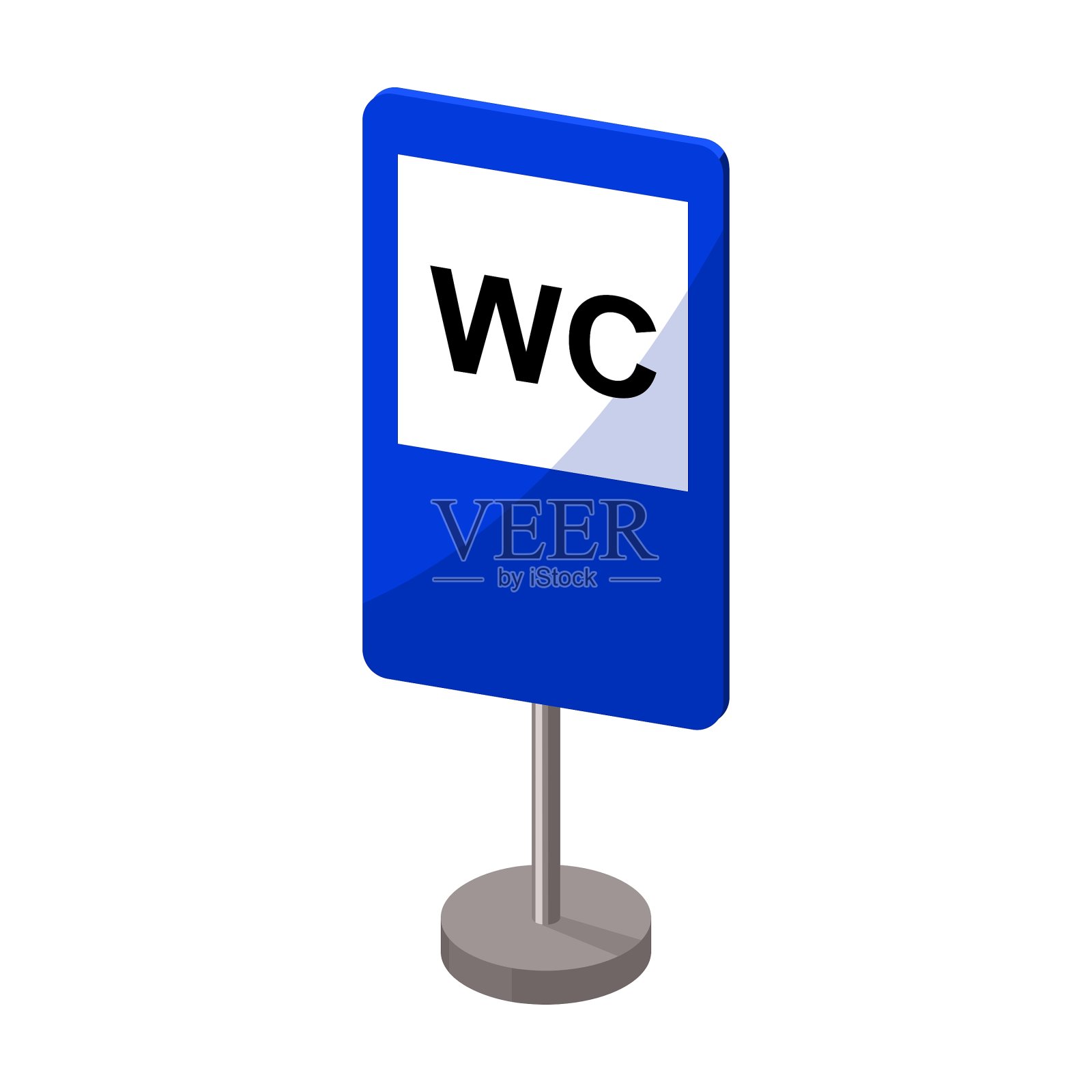 路标图标在卡通风格孤立上图标素材