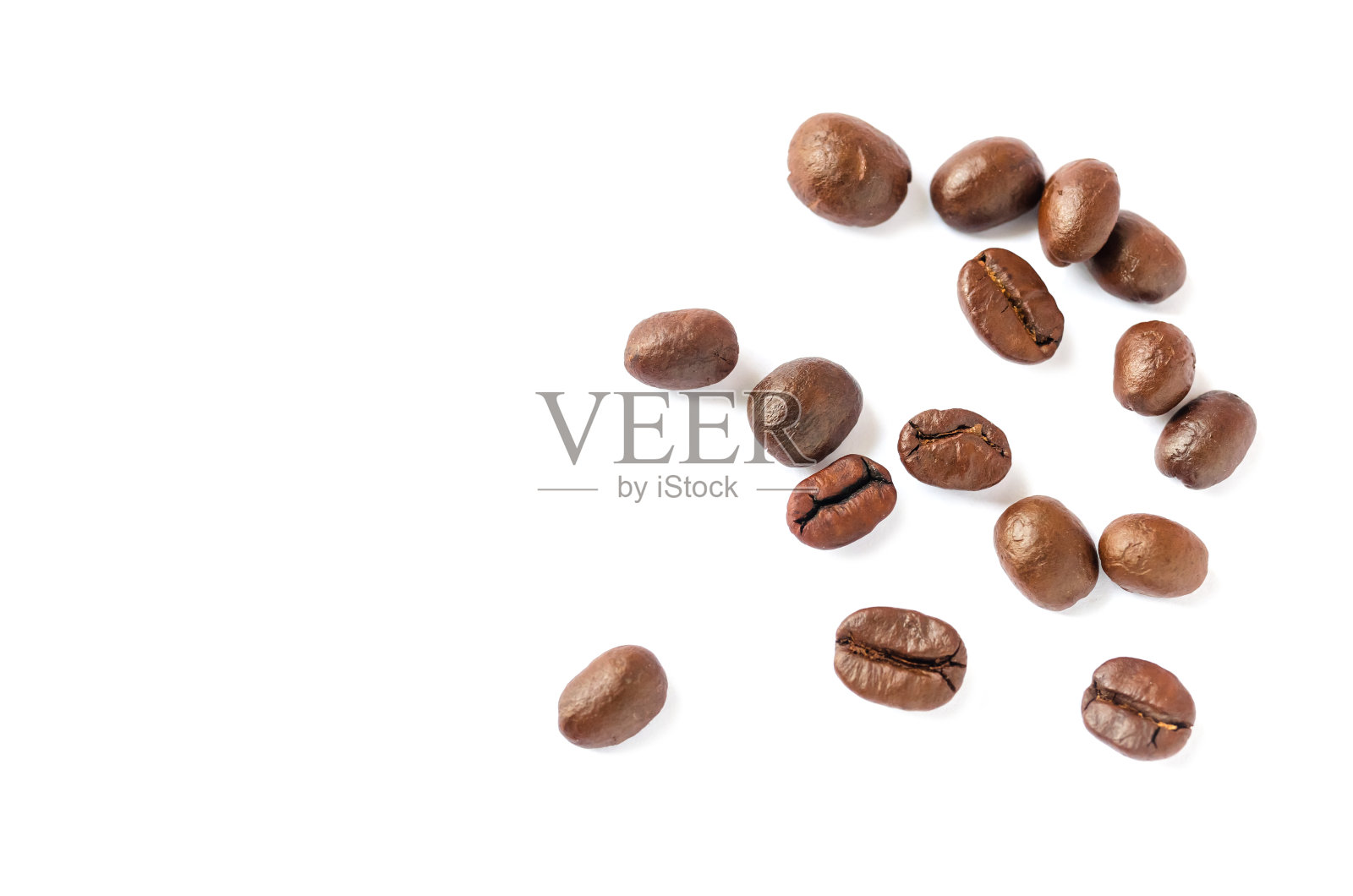 咖啡豆。孤立在白色背景上。照片摄影图片