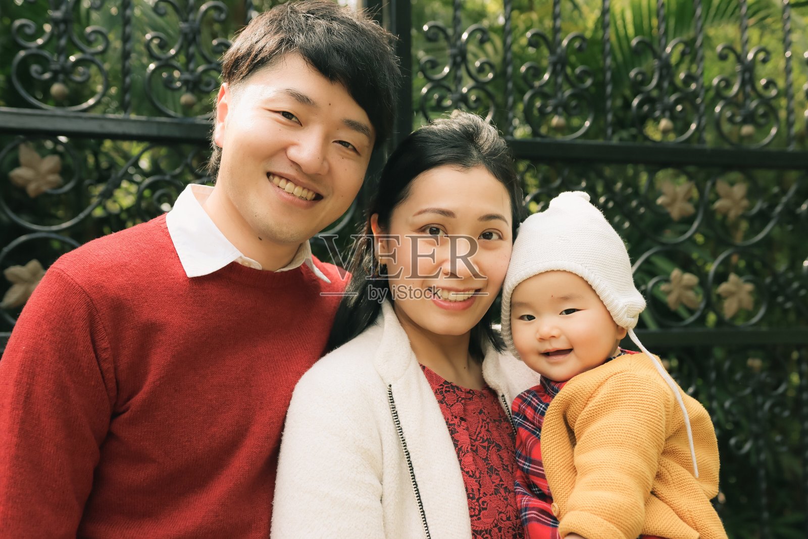 亚洲家庭的肖像照片摄影图片