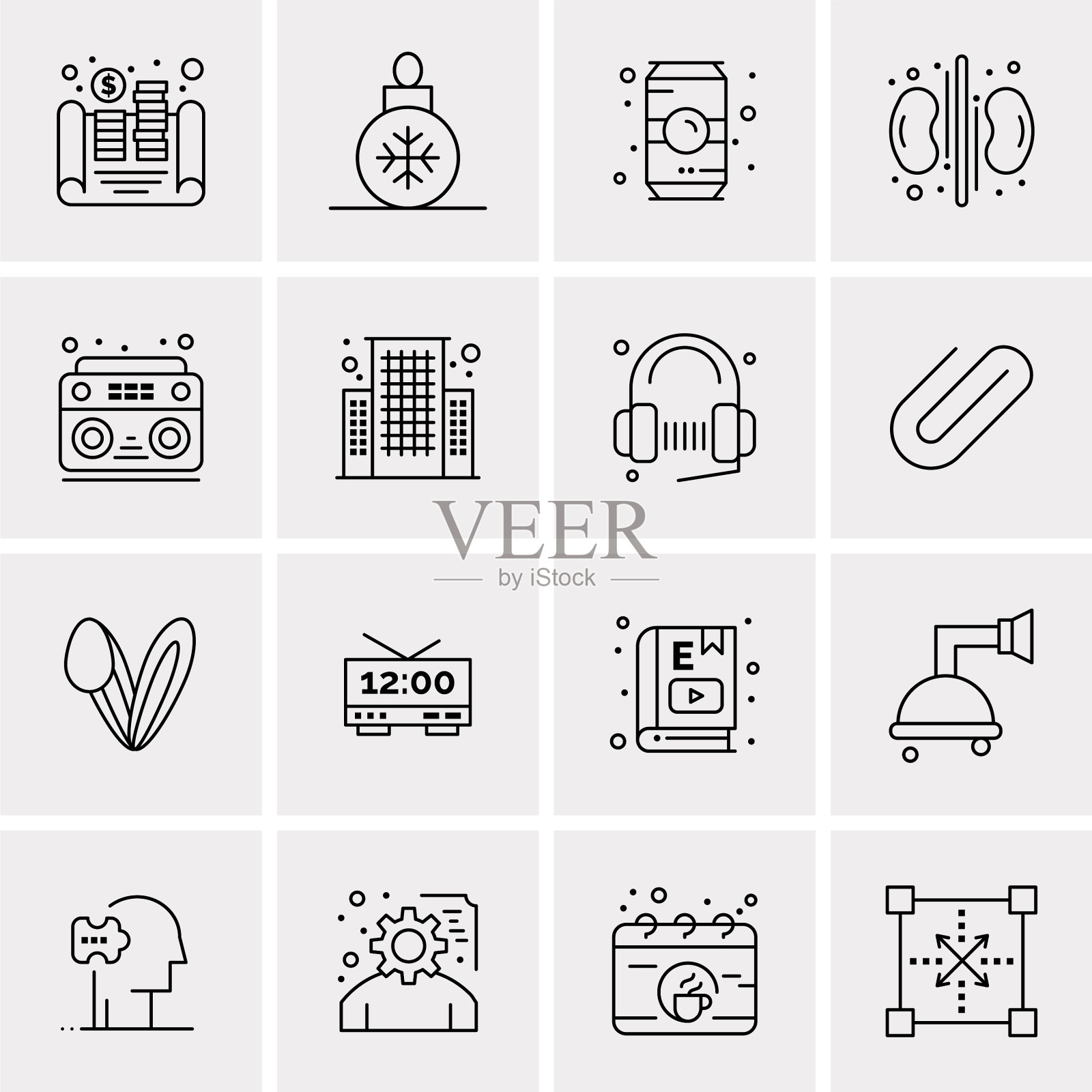设置16个通用图标业务图标素材