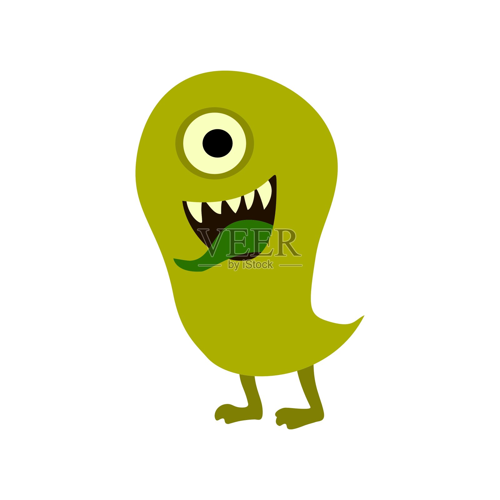 卡通怪物设置彩色玩具可爱的怪物设计元素图片