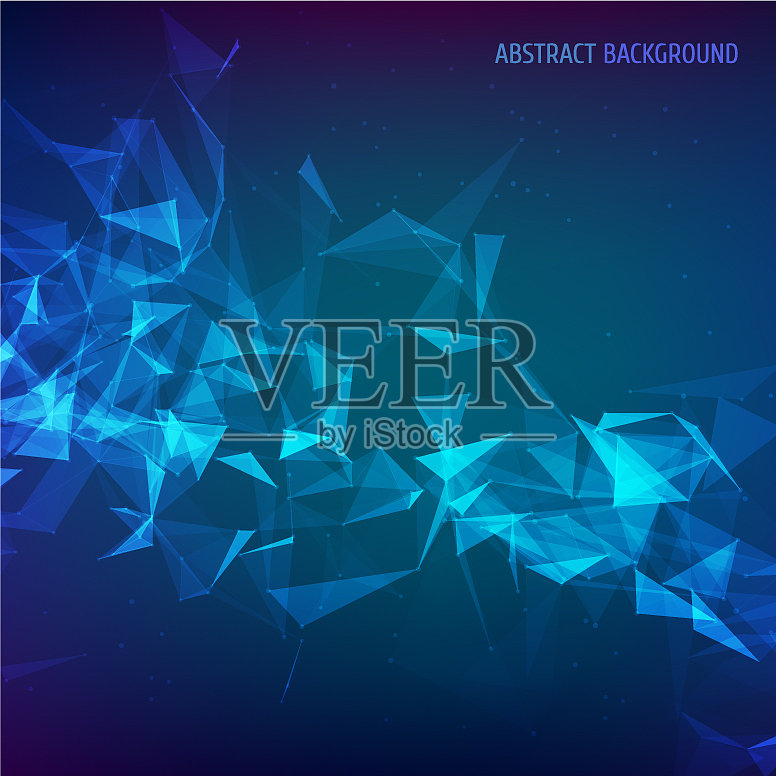 抽象粒子和线插画图片素材