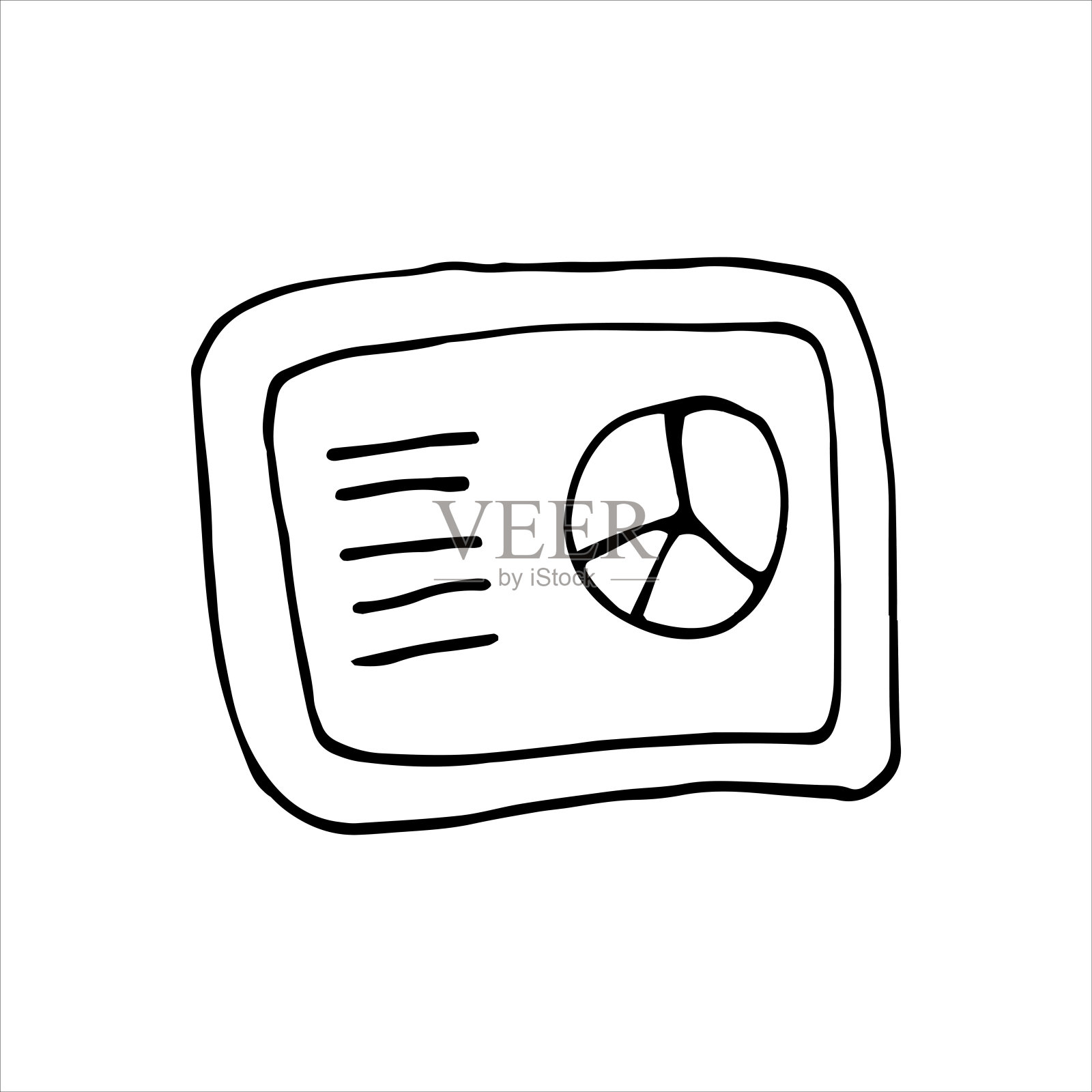 涂鸦业务集笔记本电脑上图形单一元素。手绘矢量插图的卡片,海报,贴纸和专业设计。插画图片素材